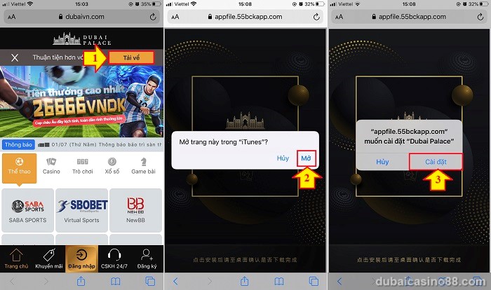 Tải app Dubai Palace - Nhận thưởng 100% lên đến 2 triệu VND - 3